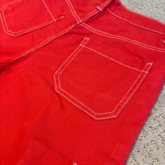 Divided H&M Red Utility Cargo Pants | Straight Leg - Picture 5 of 5